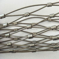 Maille de fil d'acier inoxydable flexible, tissage simple, clôture de zoo, volière, filet pour oiseaux, perroquets, style chaîne, zoos, volières