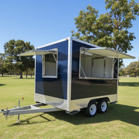 Chariot de camping-car en fibre de verre de 12 pieds pour hamburgers, camion de restauration, café, remorque alimentaire personnalisée, équipement de cuisine complet, snack-bar