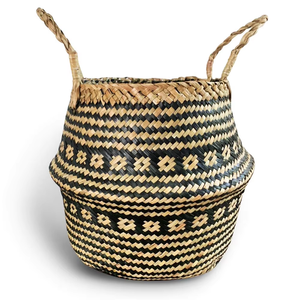 <span class=keywords><strong>Pot</strong></span> de fleurs <span class=keywords><strong>pliable</strong></span> en jonc de mer tressé à la main pour buanderie, jouets, articles ménagers, plantation de fleurs et de plantes - Product Image 1