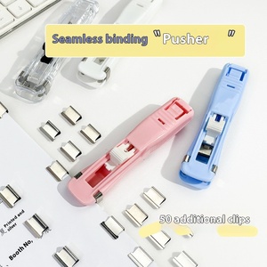 Trong suốt Pusher Đuôi Dài cuốn sách <span class=keywords><strong>Clip</strong></span> cố định thử nghiệm giấy tạo tác cho sinh viên văn phòng & đồ dùng học tập - Product Image 2