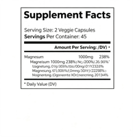 Suplemento de Complejo de Magnesio con 10 Formas de Magnesio Elemental, Cápsulas Veganas de Alta Absorción