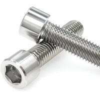 Vis à tête ronde en titane pur YPH Gr2, entièrement filetée, avec disque de coupe, vis à tête hexagonale DIN933 TA2 en titane