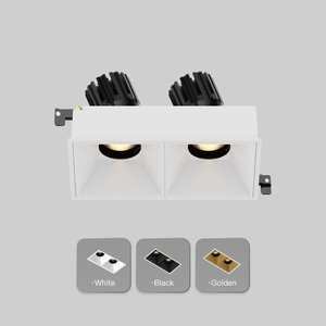 Xrzlux 15w नेतृत्व कोब डाउनलाइट आधुनिक समायोज्य वर्ग रिसेस्ड छत लाइट फ्लिकर मुक्त डबल हेड स्पॉट - Product Image 2