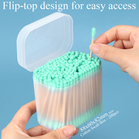 SUNSHING Boîte de rangement en plastique pour cotons-tiges, tampons de coton, lingettes et accessoires de manucure