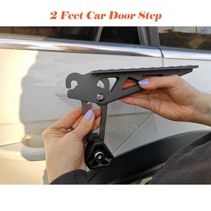 YHMOTO <b>Folding</b> Car Door <b>Step</b> Pedal Both Feet Stand Roof Access for SUV Jeep Truck Rooftop <b>Ladder</b> - Product Image 3