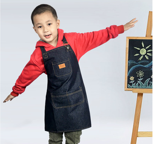 Wholesale Custom logo <strong>Denim</strong> Blue Child Cooking Cupcake Pinafore Clean Kids <strong>Aprons</strong> - Product Image 3