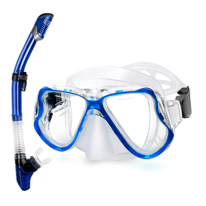 Masque de plongée sous-marine XIALE écologique à double lentille anti-buée avec tuba pour une exploration sous-marine confortable et claire - Product Image 1