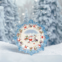 Assiettes jetables en papier bonhomme de neige de dessin animé européen américain de 11 pouces fournitures de fête à thème de Noël transfrontalier vaisselle pour