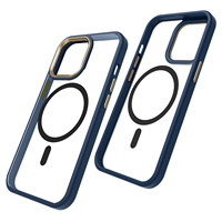 Étui antichoc transparent en alliage d'aluminium, TPU et PC certifié BSCI, avec cadre à boutons, écologique, étanche et anti-rayures pour