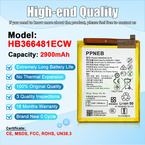 แบตเตอรี่โทรศัพท์มือถือคุณภาพสูงสำหรับ Huawei Y7 2018 Y6 2018 <span class=keywords><strong>P20</strong></span> <span class=keywords><strong>lite</strong></span> P8 <span class=keywords><strong>lite</strong></span> 2017 HB366481ECW แบตเตอรี่3000mah 3.82v - Product Image 2