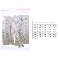 Paquet de composants de résistance SMD 0402/0603/0805/1206/2512 Kit mixte de gamme complète de composants électroniques Pack d'échantillons
