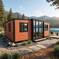 Cabine conteneur préfabriquée extensible à double aile avec aménagement intérieur personnalisé pour camping, hébergement, bureau temporaire, stand commercial