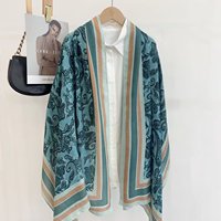 Vente en gros Nouveau Crochet Imprimé Floral Viscose Écharpes Fantaisie Fleur Motif Viscose Châles Musulman Long Grand 180*85cm Hijabs