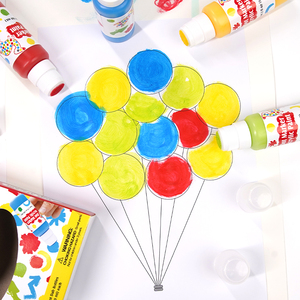 Wingart 4PK 60ml 男女通用亚克力颜料套装 DIY 绘画木制多色涂抹器纸玻璃画布绘画玩具 - Product Image 5