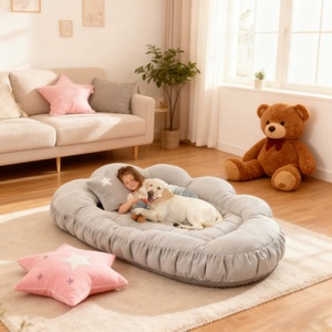 Orthopädisches Hundebett für große Hunde mit weichem Polyester-Memory-Schaum und modernem, wasserdichtem, waschbarem Bezug - Product Image 4