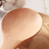 Ensemble de 12 ustensiles de cuisine en bois de hêtre, spatule et cuillère en bois naturel, résistants à la chaleur, pour poêles antiadhésives
