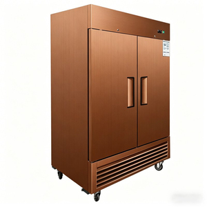 Congelador Vertical para Servicio de Alimentos, Gran Capacidad, Doble Puerta, Acero Inoxidable, Gabinete de Refrigeración Comercial - Product Image 4