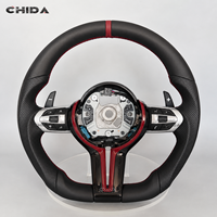 Volant sport décoratif en cuir rouge personnalisé, adapté aux modèles BMW F10 F30 E90 E84 F01 F11 F20 F22 F30 F35 F31 E70 E71 F15 F16