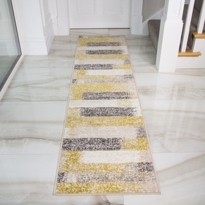 Sọc Cạnh Giường Thảm Và Xám Tùy Chỉnh In Chất Lượng Cao Hiện Đại Màu Vàng Dành Cho Người Lớn Polyester Tùy Chỉnh Hình Chữ Nhật 3-6Mm Cọc Thấp - Product Image 4