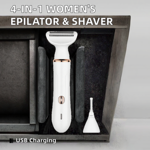 Afeitadora indolora 4 en 1 para mujer, depiladora recargable, maquinilla de afeitar eléctrica, recortadora de pelo de <span class=keywords><strong>nariz</strong></span> para mujer, máquina de afeitar para depilación corporal - Product Image 2