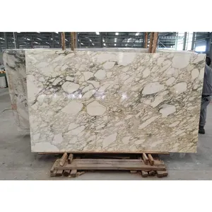 Newstar Stone Bench Table Top Marble Slabs Venetian Gold Calacatta Marble for Kitchen Countertop