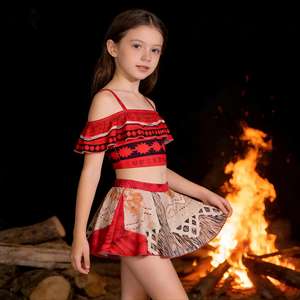 Ensemble tankini pour filles de style ethnique, maillot de bain princesse Daisy Girl, maillot de bain d'aventure, tankini, maillot de bain 2 pièces, design léger - Product Image 3