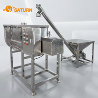 Ligne de mélange et d'emballage automatique industrielle multifonctionnelle pour poudres, mélangeur à ruban, convoyeur à vis pour épices et plastiques (SUS304)