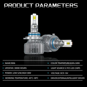 SANVI 52-58W H7 H1 9005 9006 H4 H11 P99 High Power LED Bulbs Car Headlight 12V New Condition Plug and Play - Product Image 4