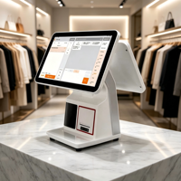 Mesin Kasir POS Retail All-in-One 15.6" Terminal Sentuh dengan Printer Thermal Terintegrasi, Pemindai Opsional untuk Supermarket/Toko