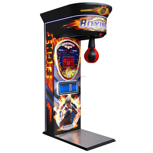 Machine de jeu de boxe d'intérieur électronique intelligente avec cible musicale, entraîneur de force et compteur de force, pour enfant, un joueur, en métal et verre - Product Image 1