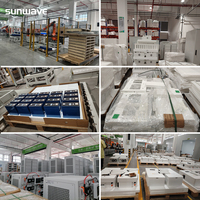 Système d'alimentation solaire hybride commercial Sunwave 125 kW 265 kWh, armoire de stockage d'énergie extérieure, batterie LiFePO4 314 Ah, vente en gros OEM