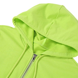 Dernier Style de Couleur Unie Femmes Crop Top Hoodies En Gros Personnalisé Femmes Crop Top Hoodies - Product Image 6