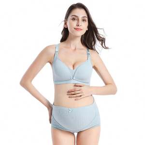 2022 col en V croisé confortable grande taille <span class=keywords><strong>grossesse</strong></span> femmes allaitement Sexy allaitement Bralette culotte allaitement <span class=keywords><strong>ensemble</strong></span> de soutien-gorge d'allaitement - Product Image 5