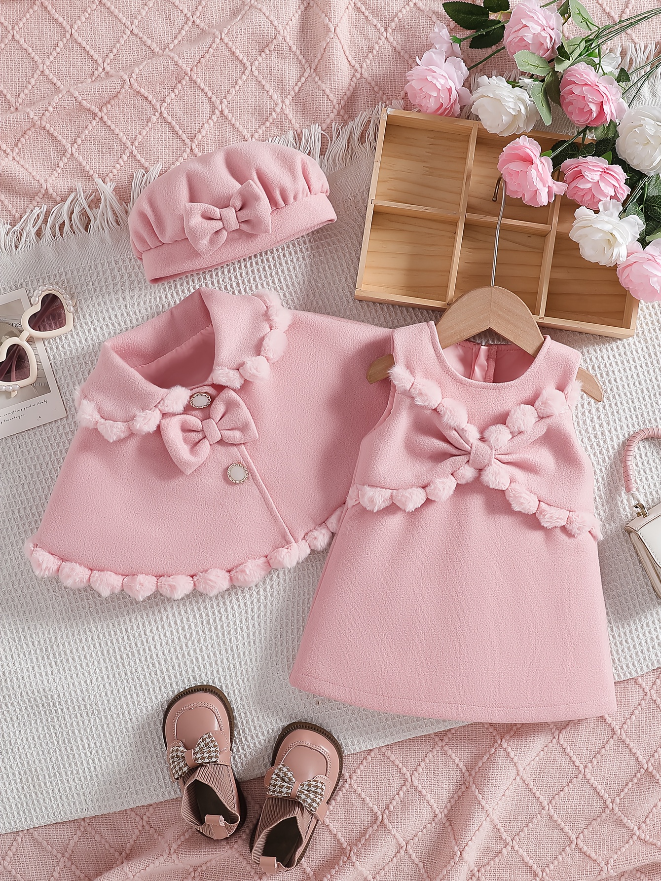 Girls Winter Dresses - Velvet Long Sleeve Sweet Style