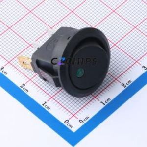 KCD1-202-G Rocker Switch Through hole Component (THT) Switch 23mm 20.5mm 25mm Concave Bend - Product Image 1