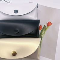 Nouvel étui à lunettes en cuir PU tendance pour femmes et hommes, sac portable pour lunettes, accessoires