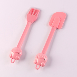 Set di accessori da cucina Set di attrezzature da forno resistente 2 pezzi antiaderente in Silicone rosa carino raschietto Set di pennelli <span class=keywords><strong>per</strong></span> torta - Product Image 1