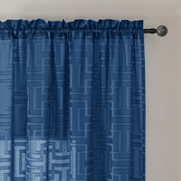 OWENIE Fenmi Vente Flash Rideaux Voilages Jacquard à Pince Filtrant la Lumière, Lot de 2 Panneaux Plissés à Pince