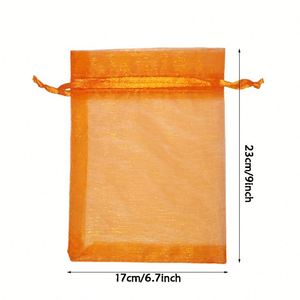Sacs cadeaux en organza tendance 17x23cm, pochettes en maille à cordon pour bijoux, sachets de grande taille pour cadeaux de mariage, sacs pour bracelets pour emballage - Product Image 4