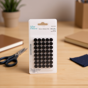 Punti Adesivi in Velcro Ilan 10mm 45 Pezzi Rotondi Neri con Gancio e Anello - Product Image 2