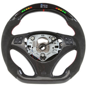 Volants en fibre de carbone avec voyant de changement de vitesse LED compatibles avec <span class=keywords><strong>BMW</strong></span> E90 E92 M3 E82 E90 E87 M3 M2, volants personnalisés - Product Image 1