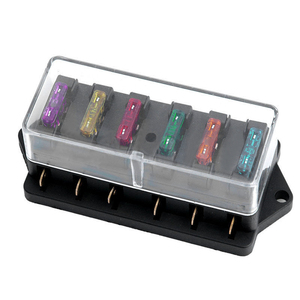 Caja de fusibles de hoja ATO estándar de circuito de 6 vías DC 12V/24V soporte de bloque de fusibles de coche - Product Image 2