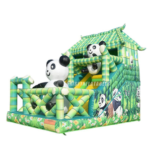 Toboggan gonflable Panda à prix abordable, château gonflable animaux de la savane, toboggan sauteur de qualité commerciale, trampoline gonflable, jeux Fun City - Product Image 5