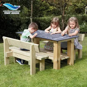 몬테소리 야외 학습 테이블 어린이 유치원 테이블과 의자 세트 어린이 놀이 테이블 탁아소 야외 교실 가구
