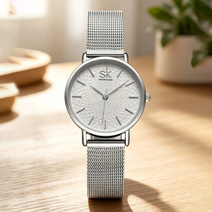 Minimalist <strong>Women</strong> Quartz <strong>Watch</strong> Mesh Stainless <strong>Steel</strong> <strong>Strap</strong> 30mm Ultra Slim Ladies Wristwatch Top Seller for Global Distributor OEM - Product Image 5