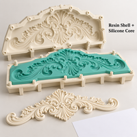 Moule de décoration de porte en résine Tietuo + noyau en silicone PU C296-G5, détail de relief fin, spécialiste des moules en PU