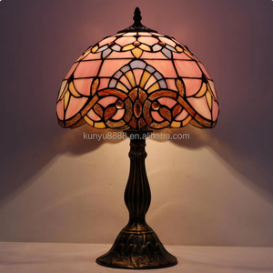 Lampe en verre teinté Cathedra de 12 pouces, design européen, fabriquée à la main, style baroque, ampoule E27, protection oculaire, fournie par l'usine chinoise - Product Image 2