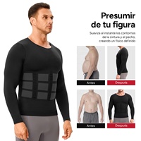 Chemises de compression de haute qualité pour hommes, hauts sculptants à manches longues, sous-vêtements amincissants pour le contrôle du ventre