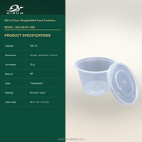 Conteneur alimentaire en PP de 900 ml avec couvercle transparent/blanc, design moderne, pour repas à emporter, stockage de produits de charcuterie, compatible micro-ondes, anti-fuite, sans BPA, recyclable