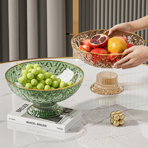Luxury Retro <b>Fruit</b> Platter Round Plastic Draining Dish Home Decor <b>Storage</b> Bowl - Product Image 1